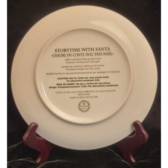 Vintage Avon Porcelain Collector's Plate "Storytime with Santa" - Picture 2 of 10